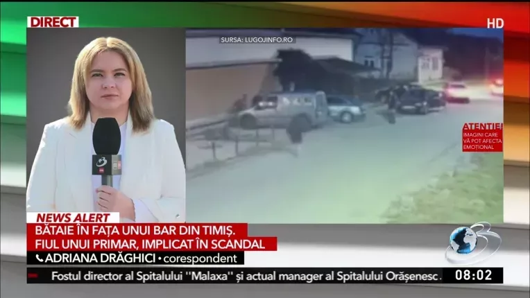 Bataie cu pumni si picioare in fata unui bar din Timis. Fiul unui primar, implicat in scandal