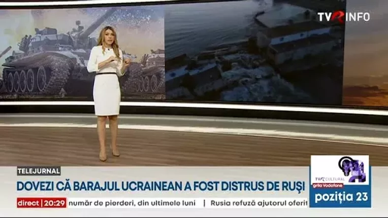Dovezi ca barajul ucrainean Kahovka a fost distrus de rusi