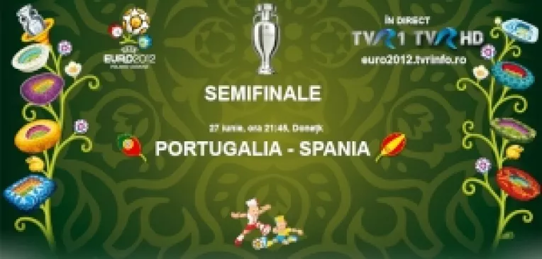 Meciurile din sferturile EURO 2012, cele mai vizionate programe tv in perioada 21-24 iunie

