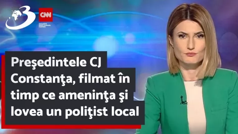 Presedintele CJ Constanta, filmat in timp ce ameninta si lovea un politist local