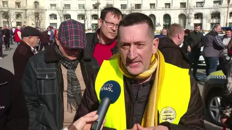 Protest al taximetristilor in Bucuresti. Soferii sunt nemultumiti
