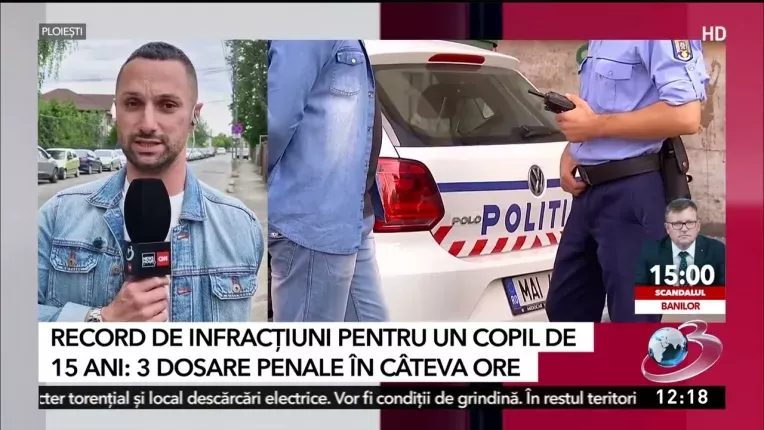 Record de infractiuni pentru un copil de 15 ani: trei dosare penale in cateva ore