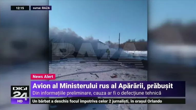 Un avion de lupta rusesc care se intorcea dupa un atac in Ucraina s-a prabusit in regiunea Belgorod